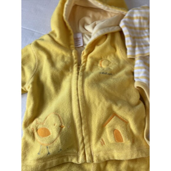 Oshkosh Baby fleece three-piece outfit, Yellow Size L 6-9 Mo Chick Bird - Picture 3 of 15
